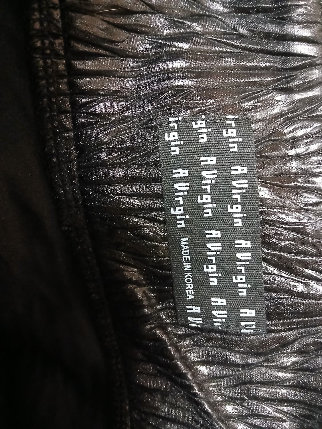 메탈릭 광택 레더 펜슬 스커트 가죽 치마 섹시 홀복 클럽 파티룩 상품이미지3