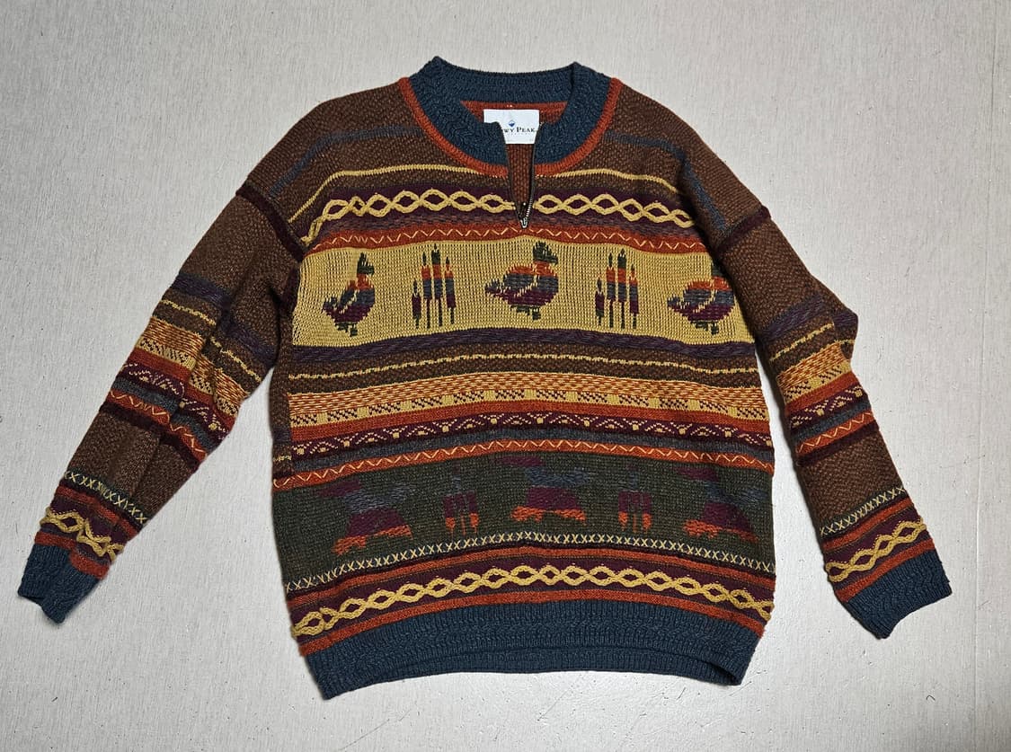 스노위피크 뉴질랜드 빈티지 반집업 니트/snowypeak 상품이미지5