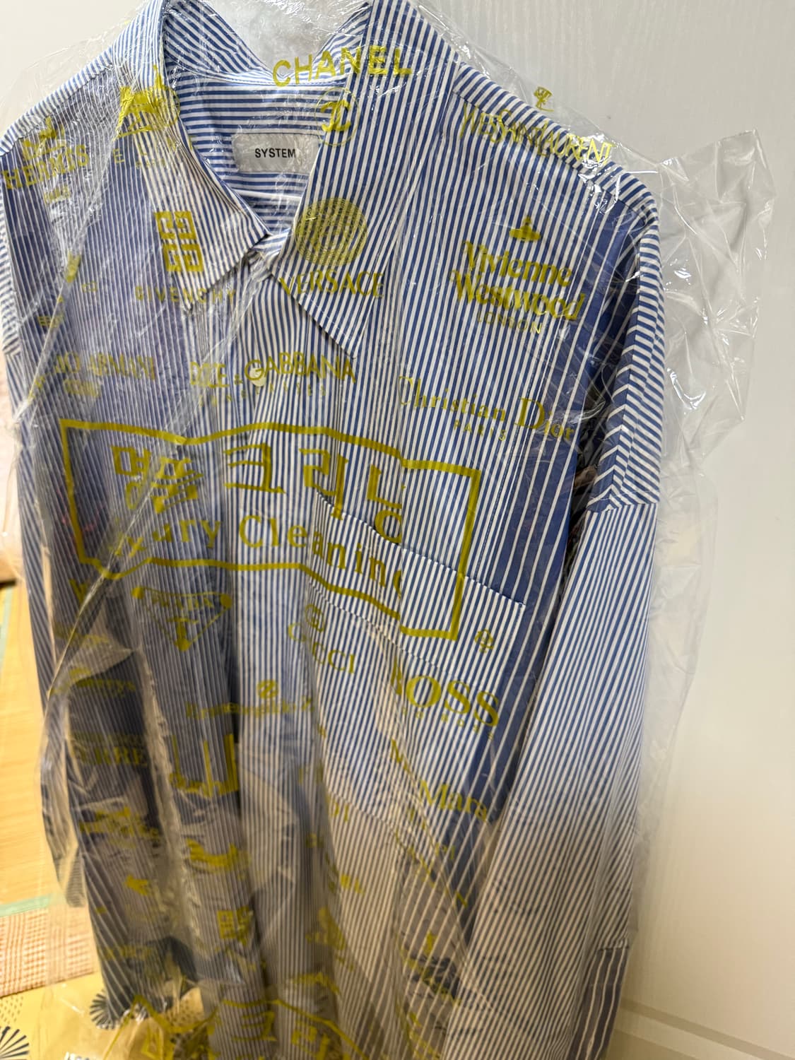 시스템옴므 오버핏 스트라이프 셔츠_100 상품이미지7