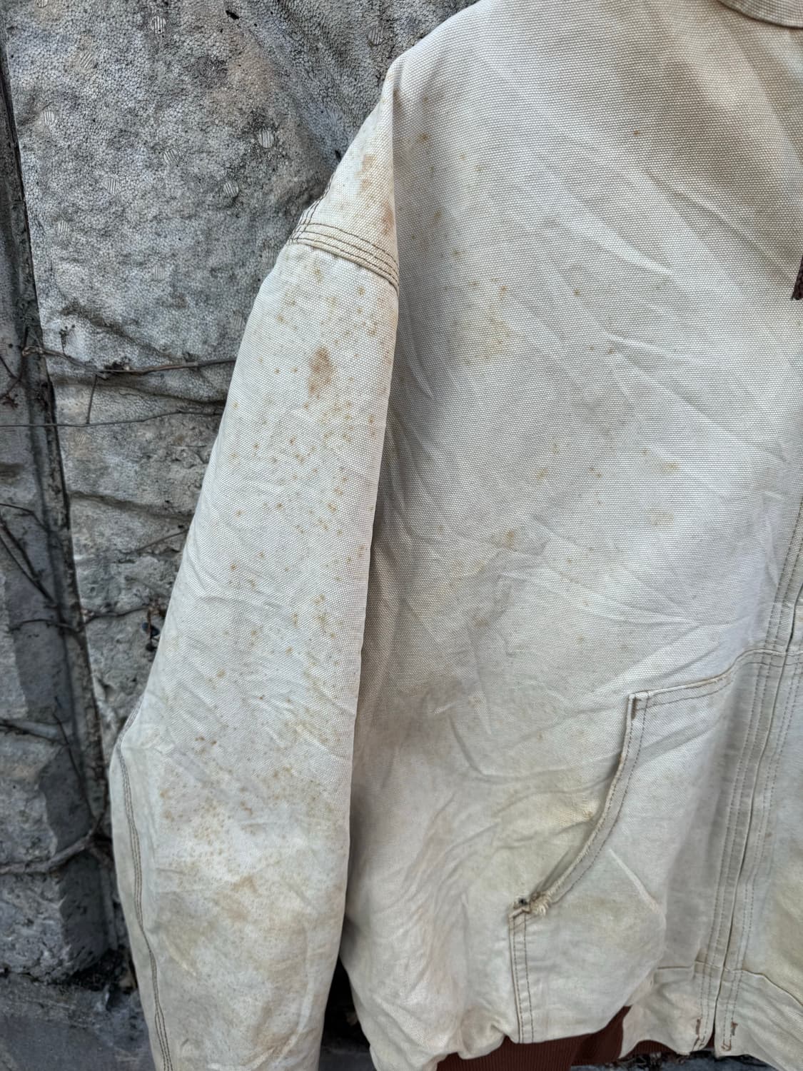 90s 칼하트 빈티지 jr106 하드페이딩 덕 액티브 후드 워크 자켓 상품이미지5