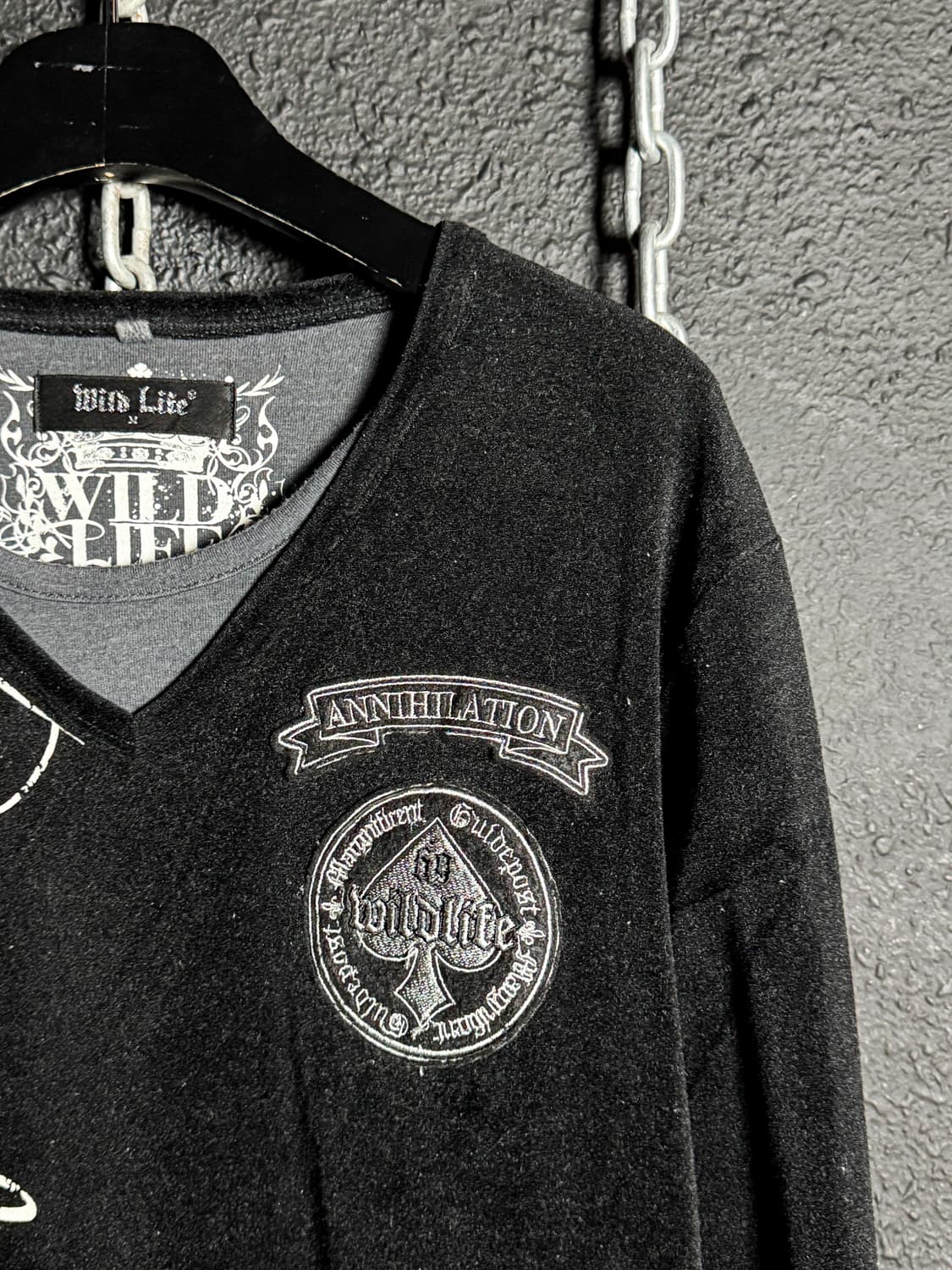 Black velvet long sleeves  상품이미지3