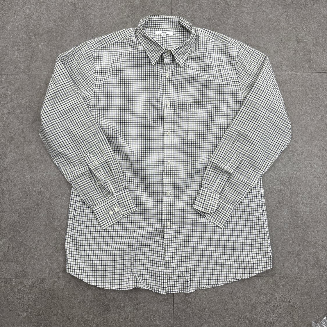 새상품급 유니클로 셔츠 그린체크 상품이미지5