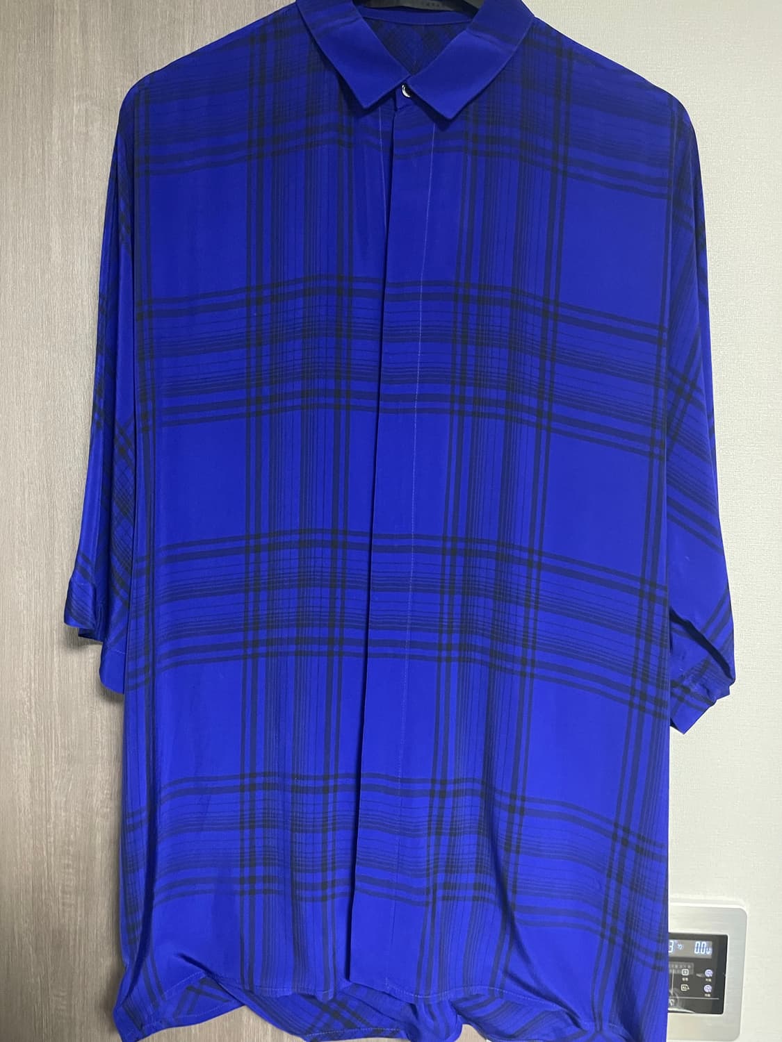 Haider Ackermann 블루 체크 셔츠 상품이미지1