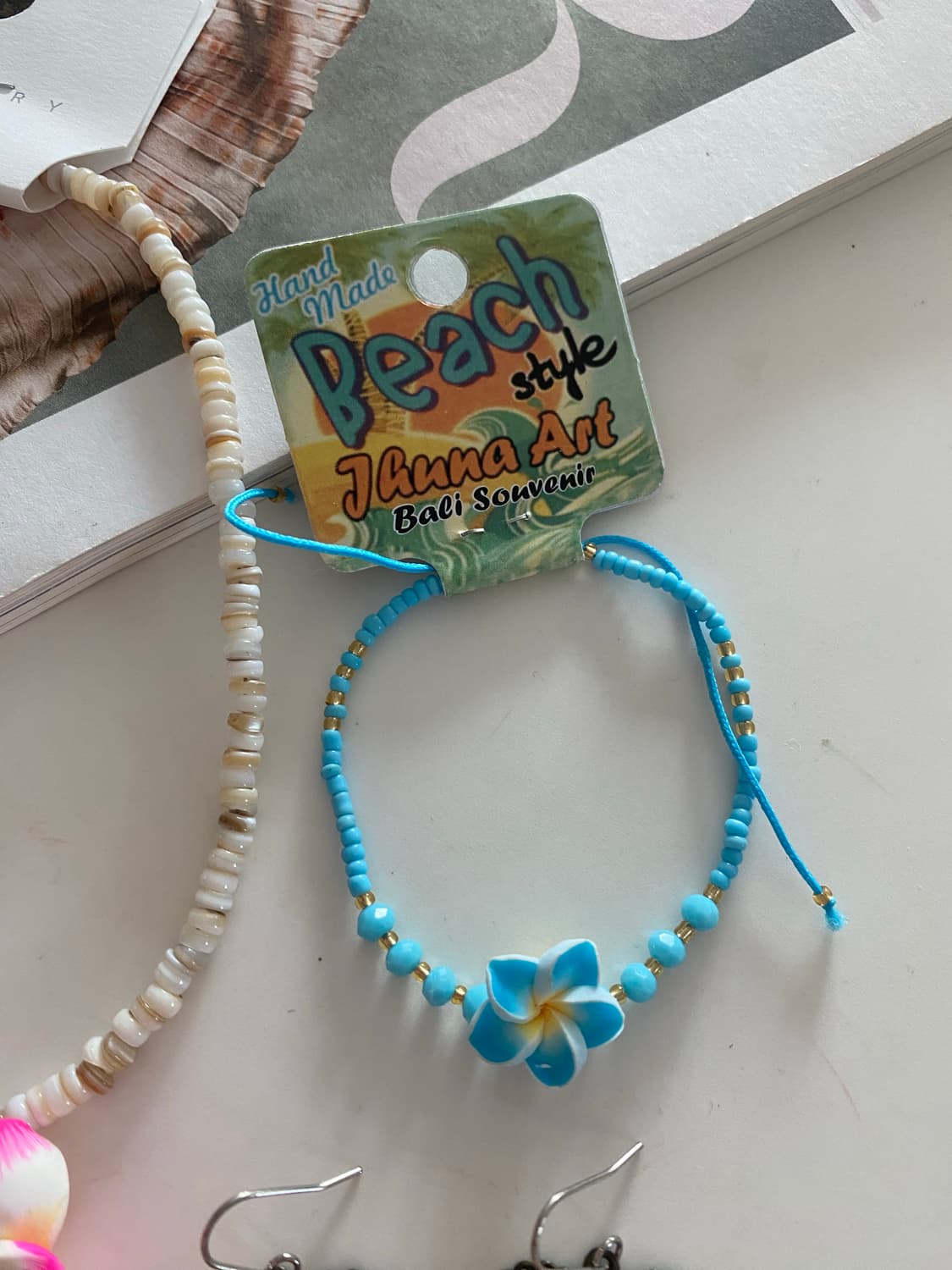 하와이안 목걸이 팔찌 귀걸이 세트 상품이미지3