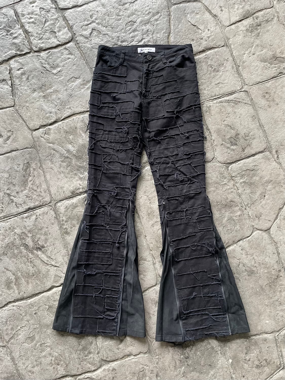 gomme 사이드 집업 크러스트 패치 플레어 진(goat leather) 상품이미지1