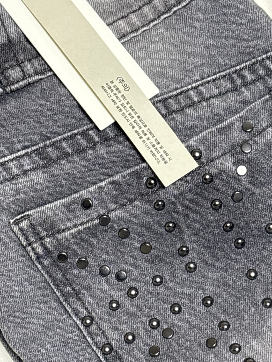 스컬프터 데님 그레이 청바지 Union Jack 로우라이즈 상품이미지2