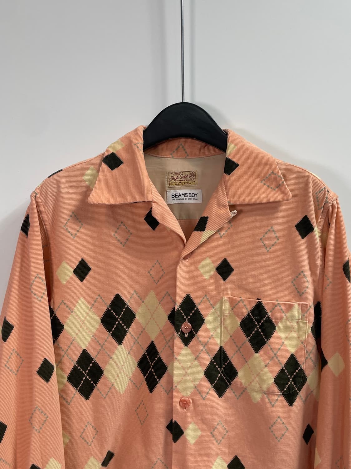 스타일아이즈 X 빔즈보이 우먼스 아가일 셔츠 (on.156) 상품이미지2