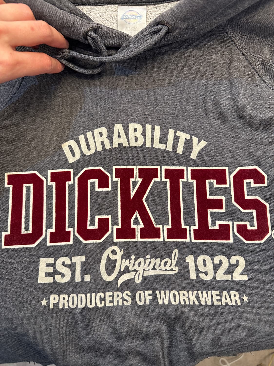 M) 디키즈 챠콜 그레이 기모 후드티 상품이미지5