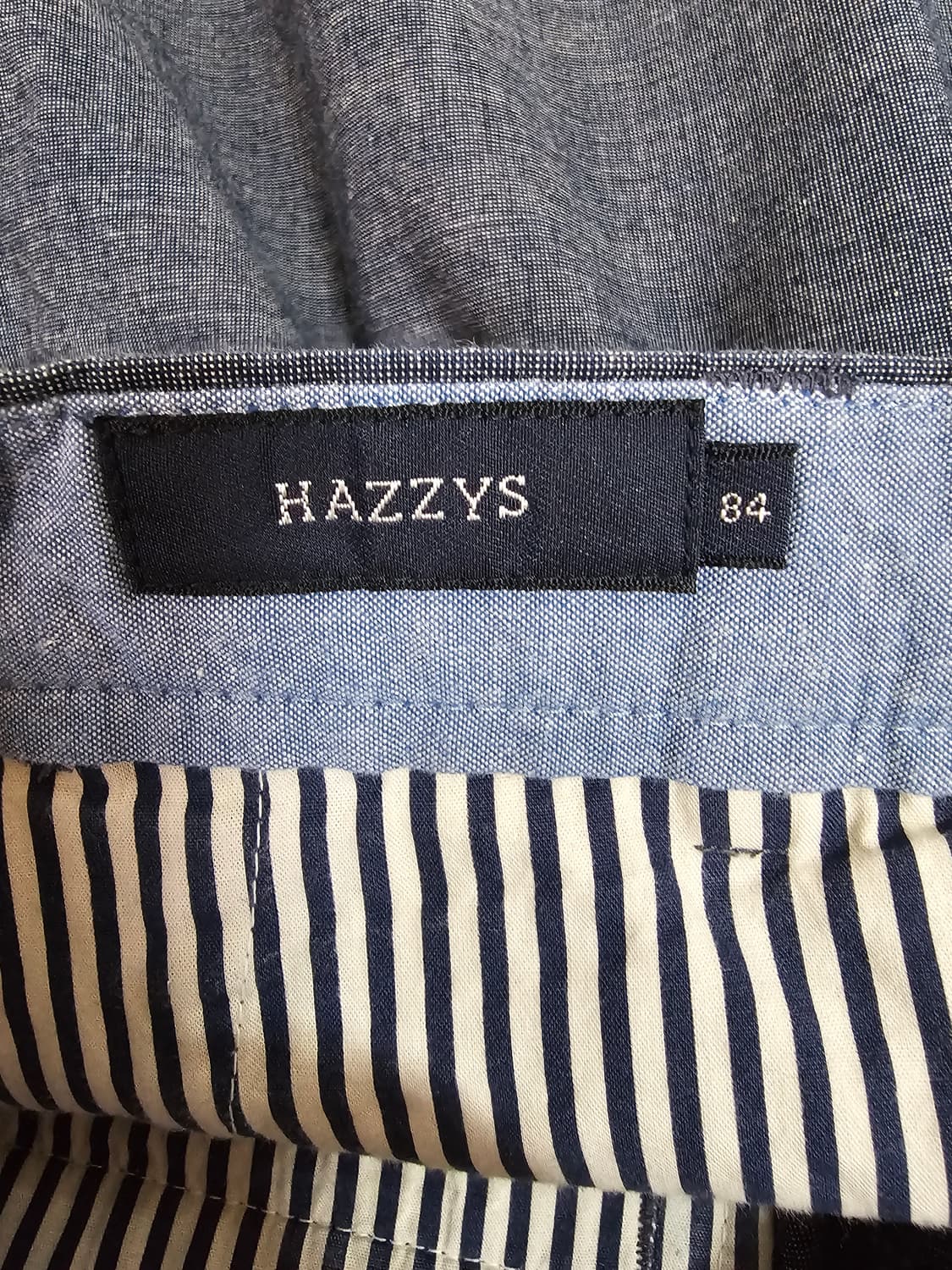 헤지스  천연면  시원한재질 그레이잔체크  롤업반바지33인치  상품이미지4