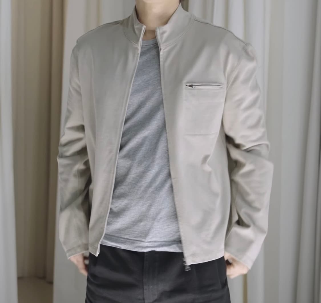 AMOMENTO slim fit pocket jumper black 상품이미지5