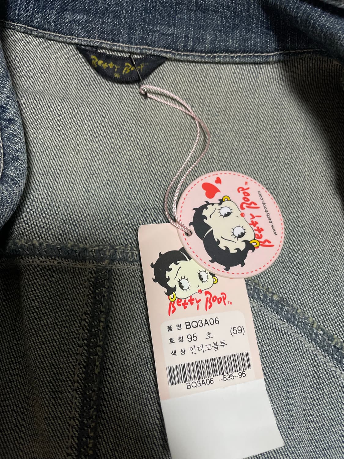 Betty Boop 은장 나폴레옹 슬림워싱데님자켓 00s핀터레스트오네갸루 상품이미지7