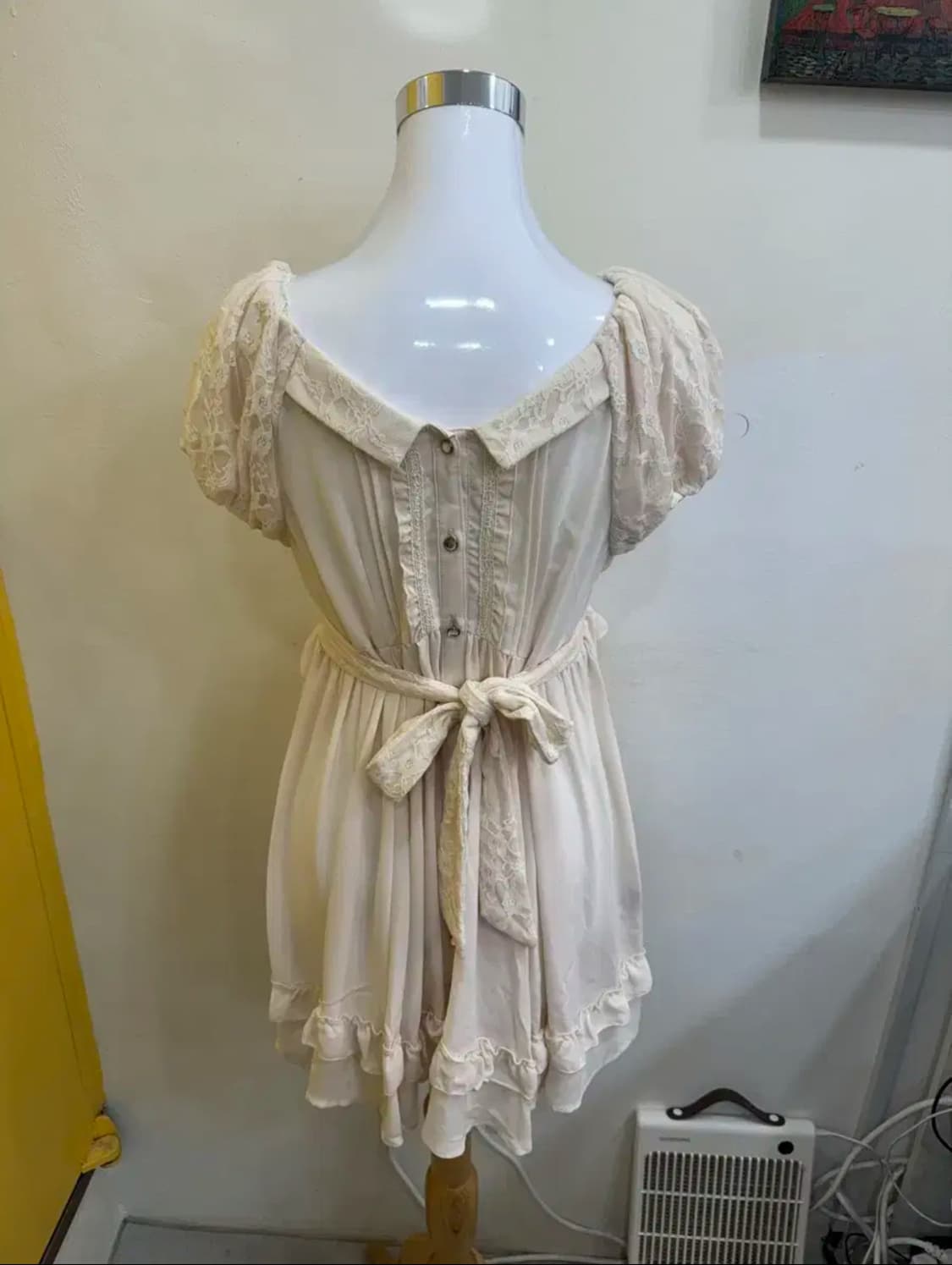 🌸 AXES Femme (엑시스팜) 레이스 퍼프 리본 원피스 🌸  상품이미지2
