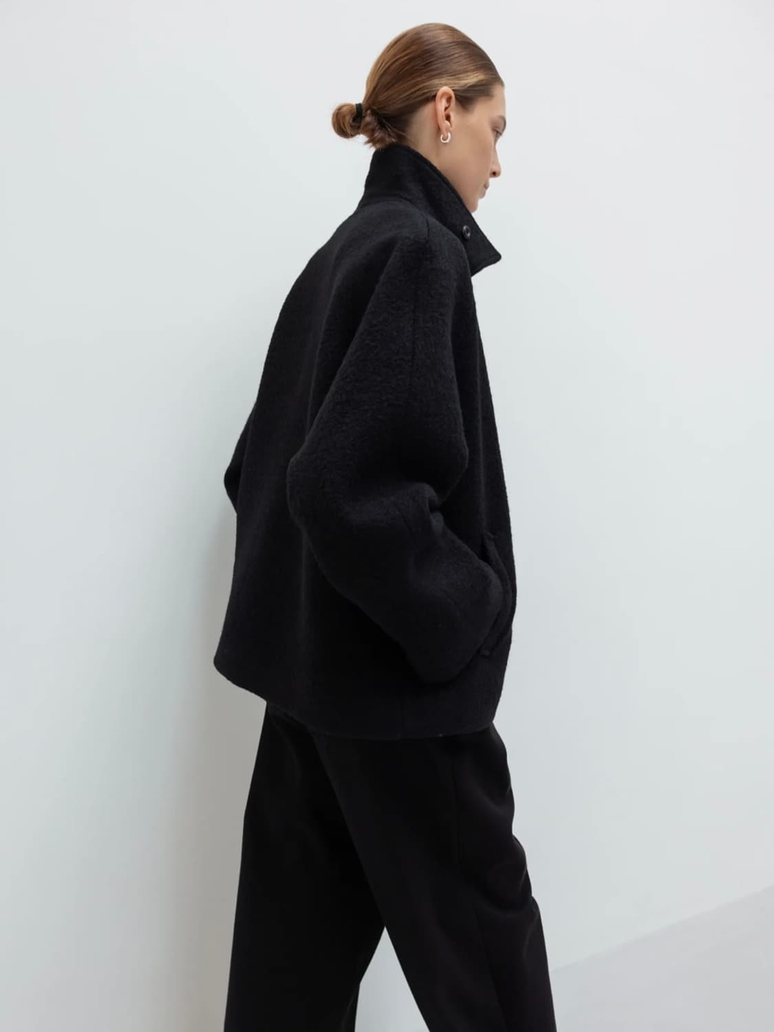 네세서리 Wool High-Neck Short Coat 상품이미지2
