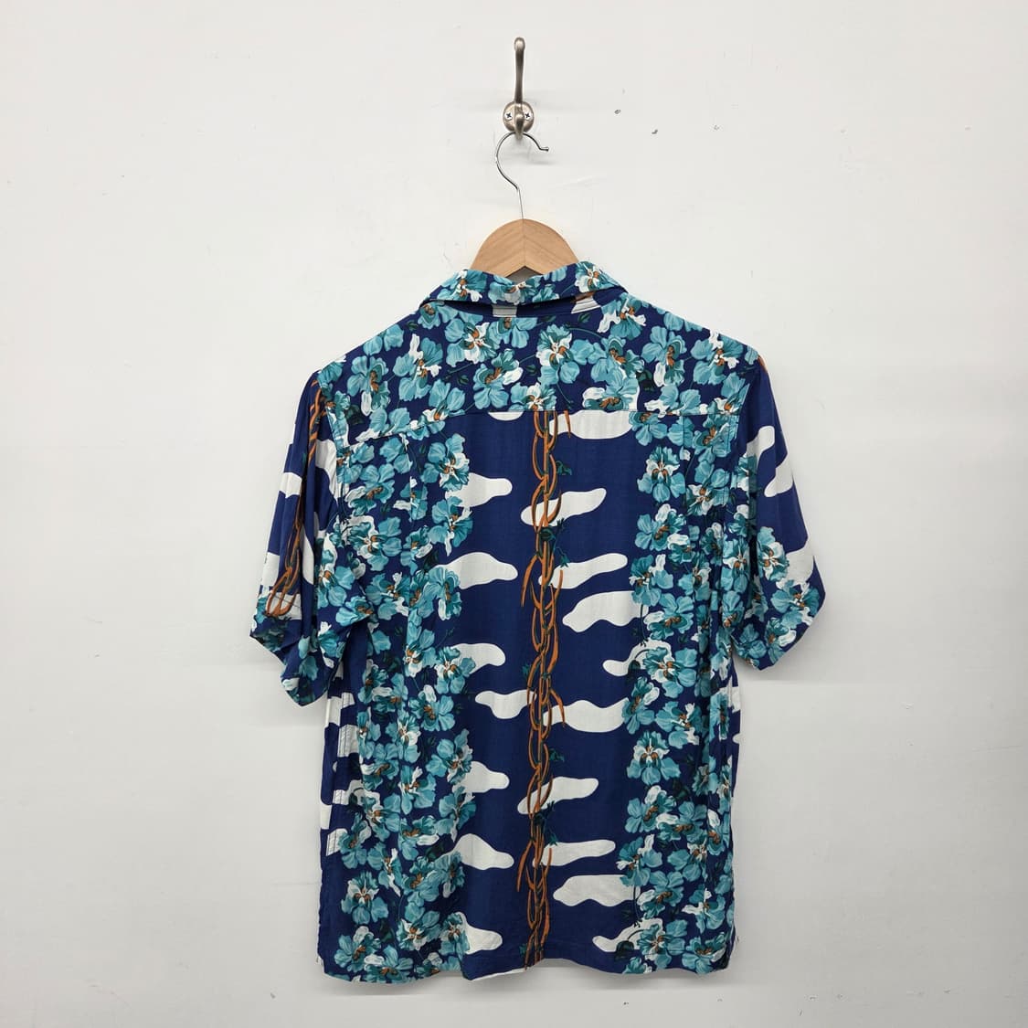 파나마보이 플라워 패턴 반팔 하와이안 셔츠 남m 상품이미지4