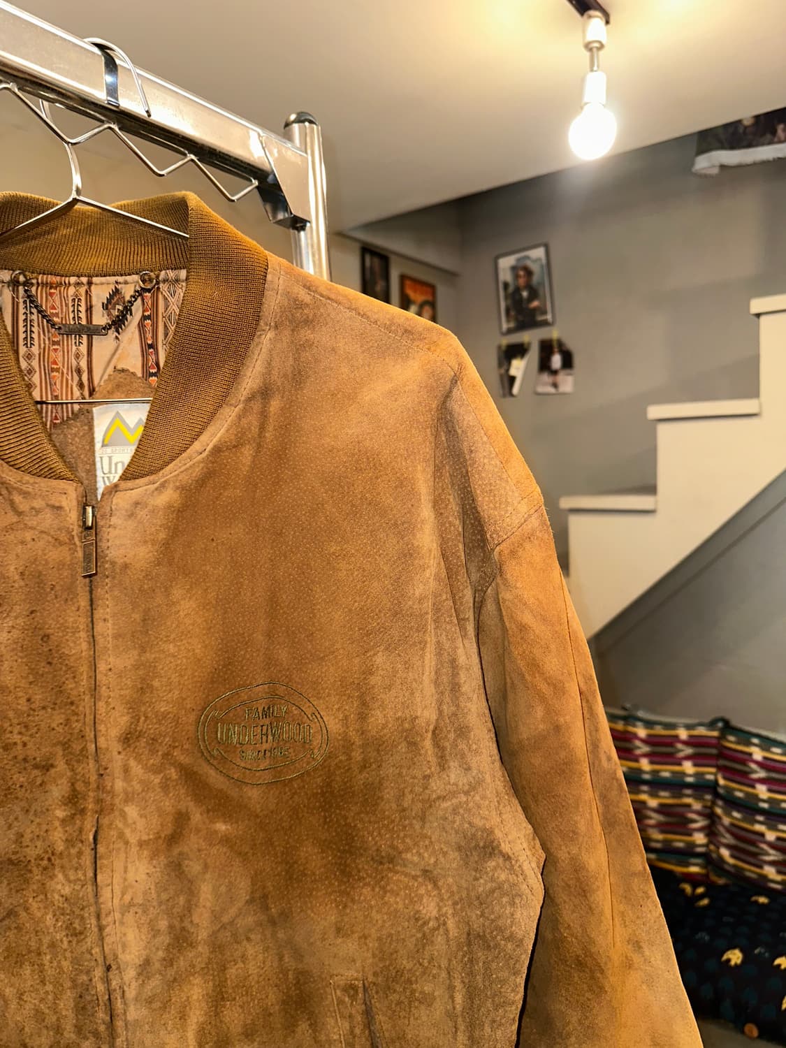 90's Japanese pig-leather bomber jacket 상품이미지6