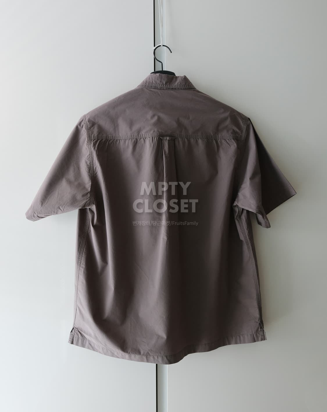 [M/105] 일꼬르소 워시드 반팔 워크셔츠 브라운 상품이미지3