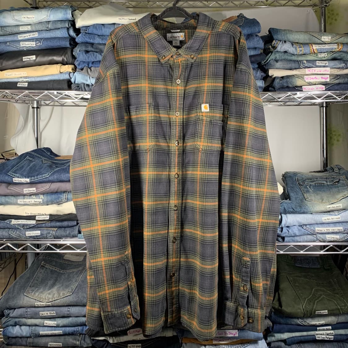 [3XL] 칼하트 멀티체크 플란넬 워크셔츠 상품이미지2