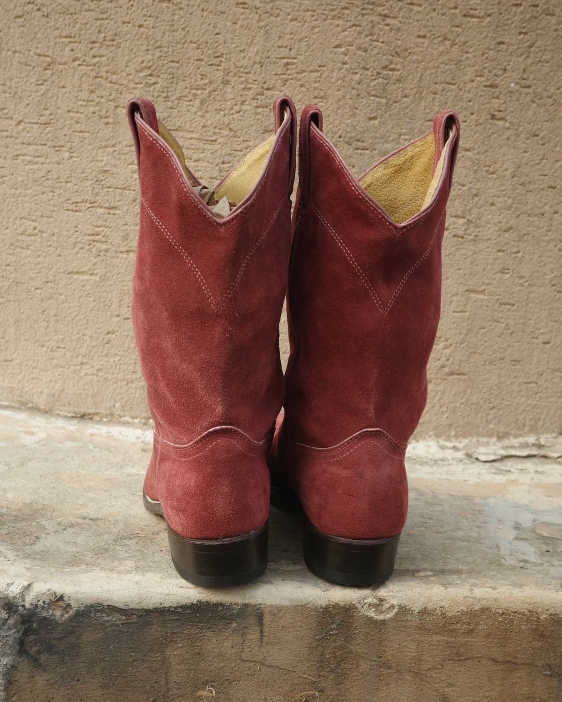 80s 랭글러 체리 스웨이드 페코스 드레스 부츠 상품이미지4