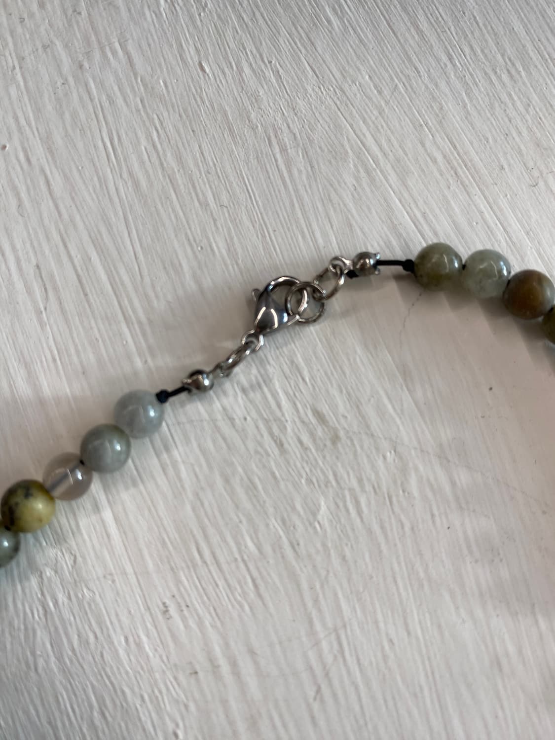 핸드메이드 카키원석 목걸이 상품이미지4