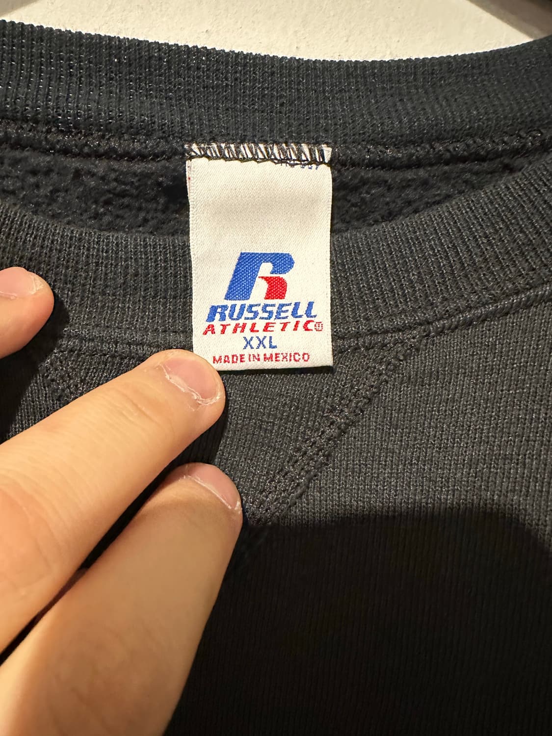 빈티지 00s 러셀 스웻셔츠 블랙 상품이미지3