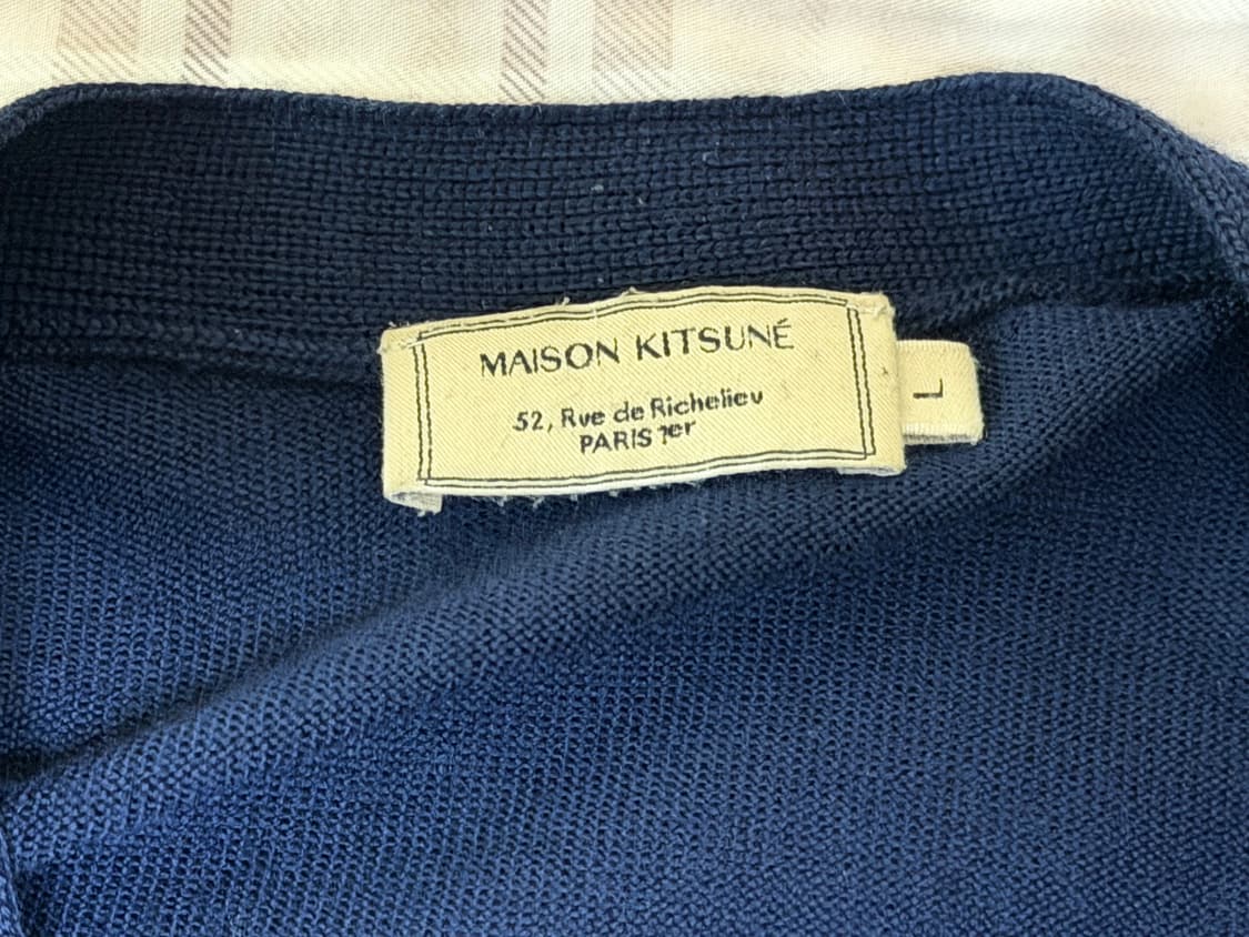 [L] 메종키츠네 트리컬러 폭스 가디건 상품이미지6