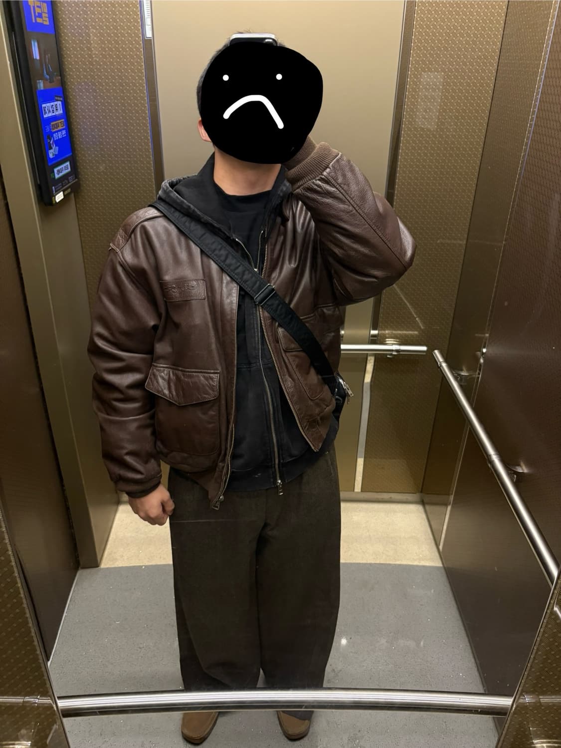 A2 flight leather 카우하이드 레더자켓 브라운 상품이미지1