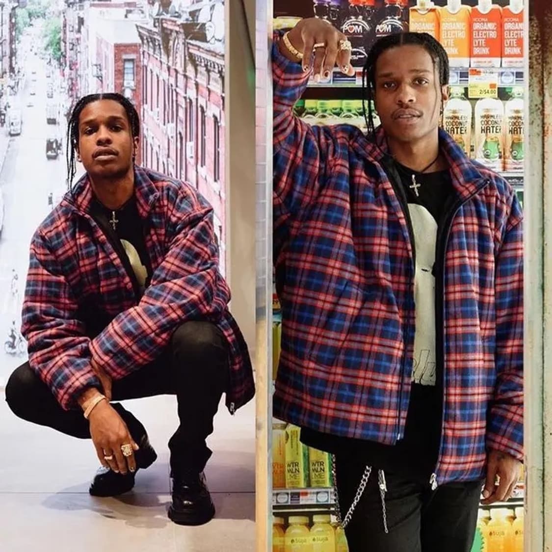 발렌시아가 플란넬 체크 패디드 자켓 상품이미지2