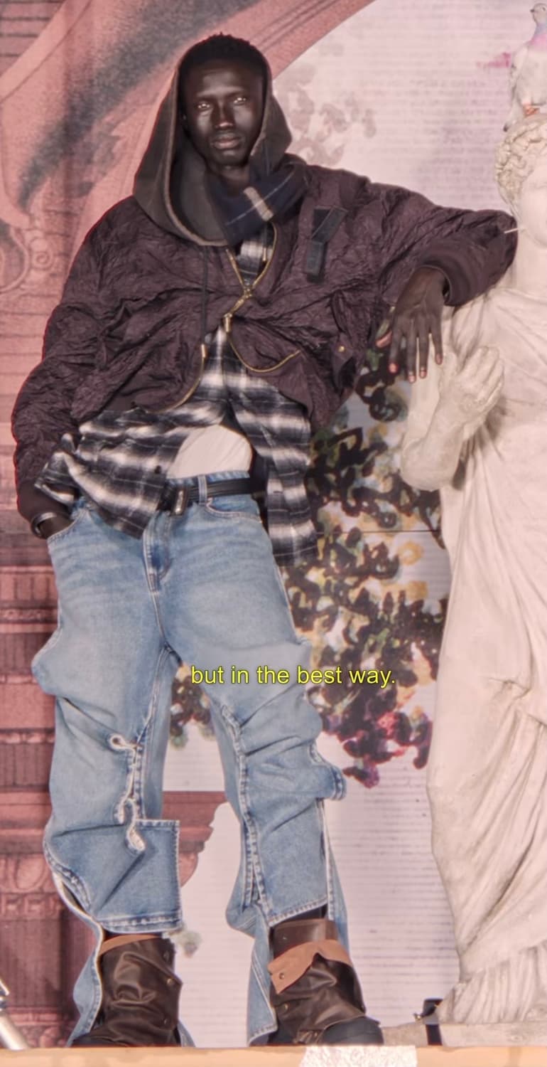 H&M x 글렌 마틴스 포일드 봄버 자켓 다크 브라운 상품이미지1