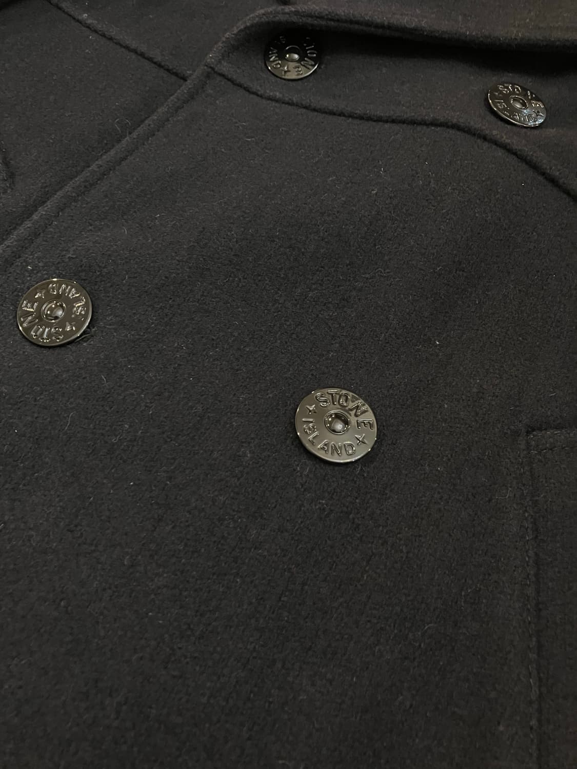 16FW 스톤아일랜드 울 피코트 블랙 상품이미지2
