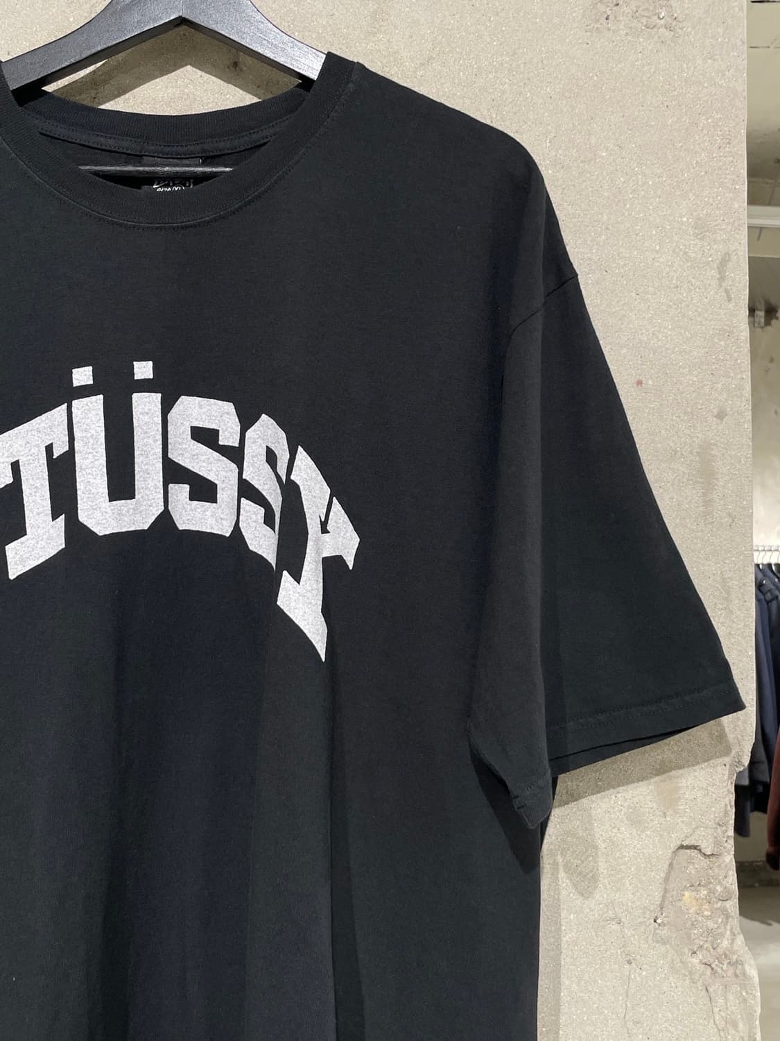 스투시 블랙 아치 로고 피그먼트 다이드 하프티 상품이미지3