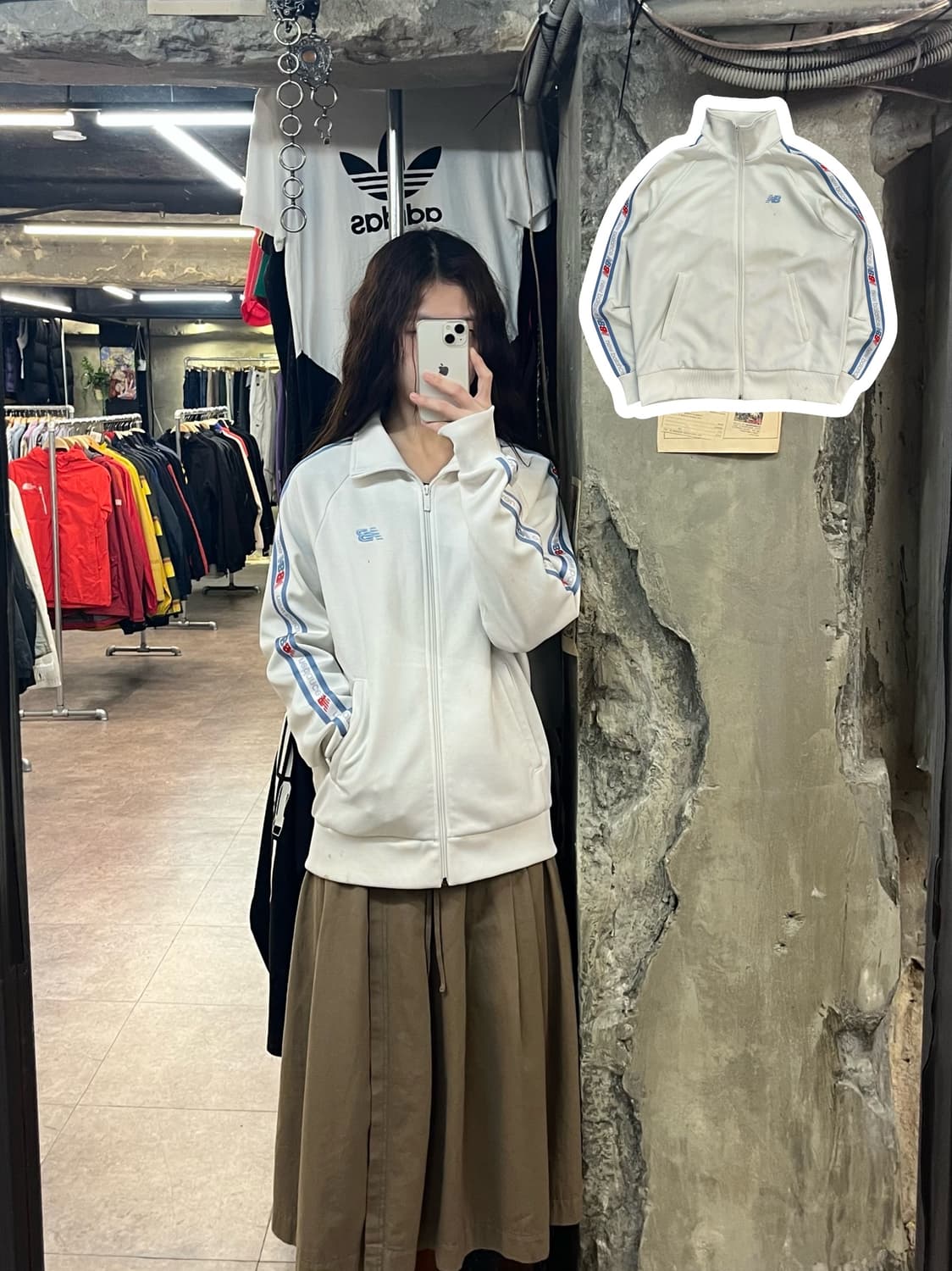 뉴발란스 져지 화이트 M #csz2088 상품이미지1