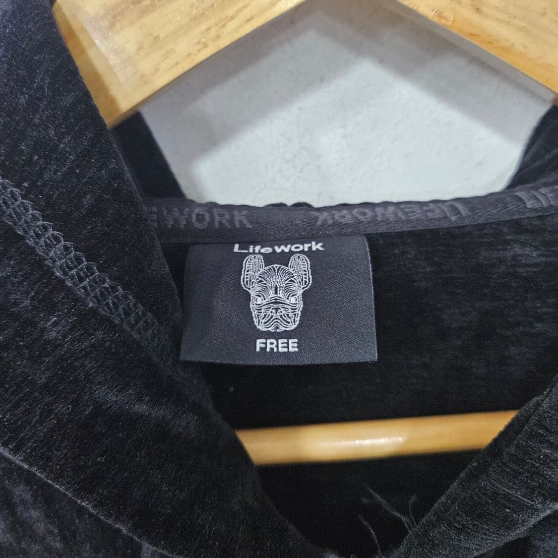 라이프워크 벨벳 후드 집업  상품이미지3