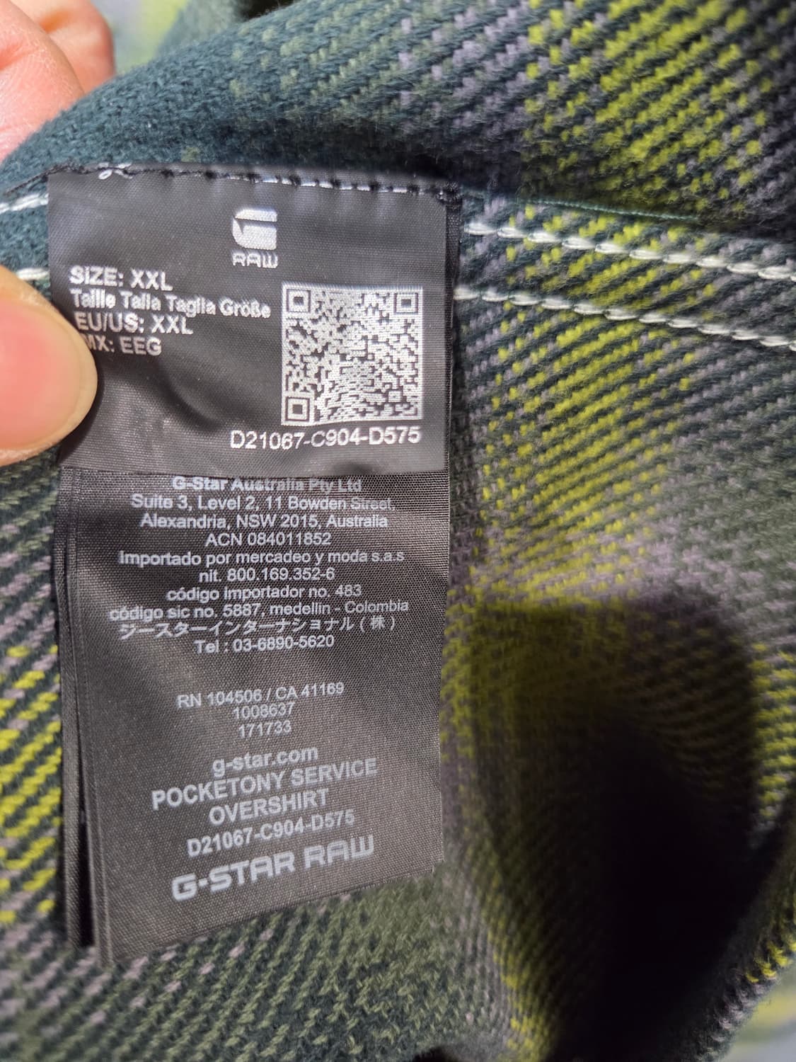 G-Star Raw 체크 셔츠 자켓(XXL)디피용 상품이미지8