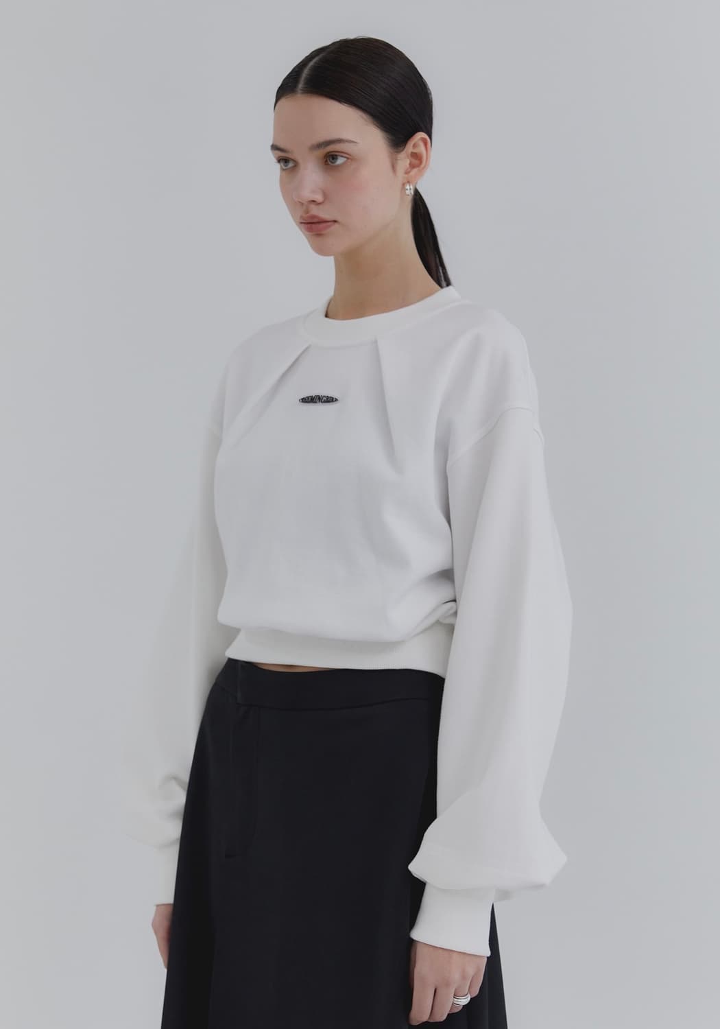 트리밍버드 볼륨 핀턱 스웻셔츠 맨투맨 상품이미지1