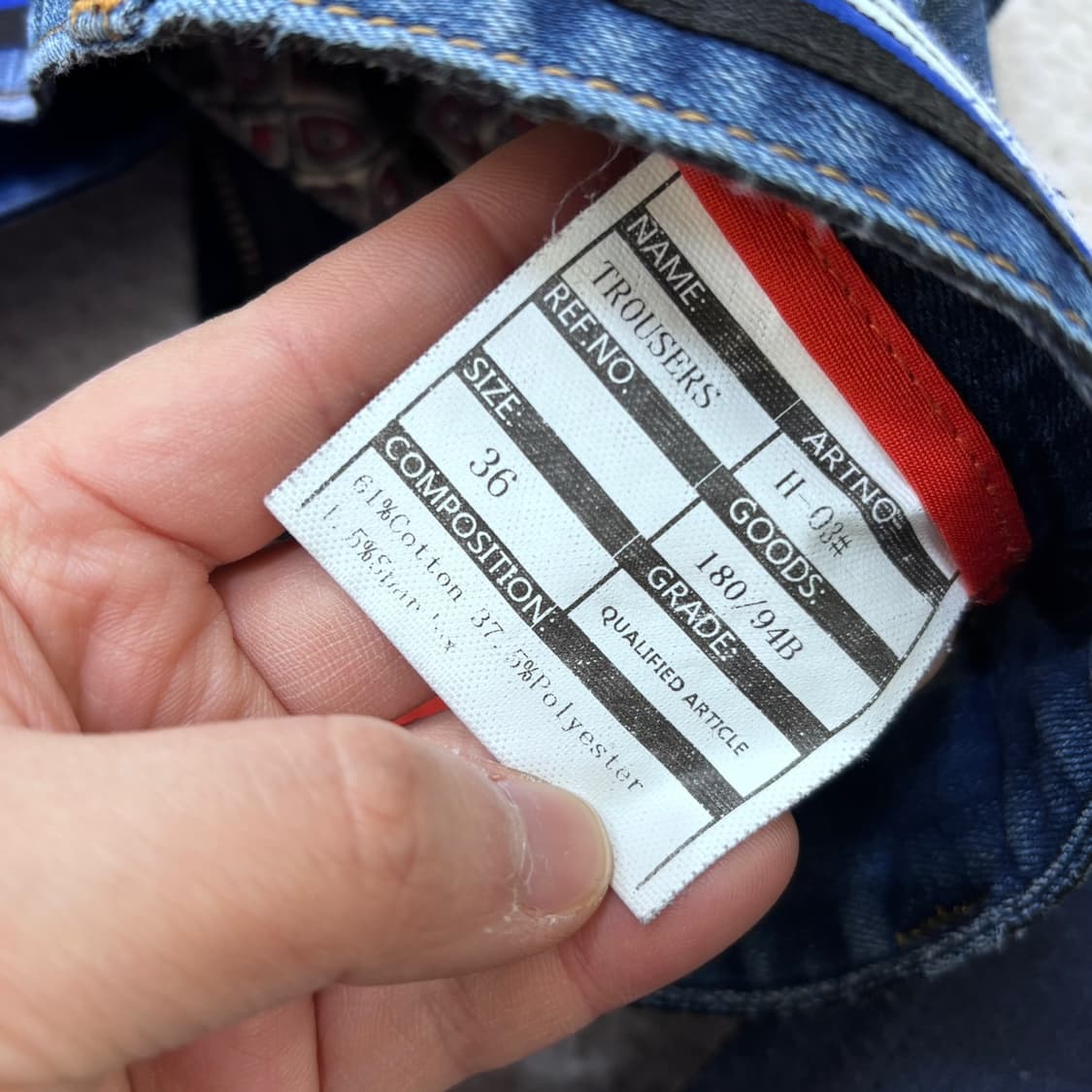 36 빈티지 블루 데님 팬츠 0310E 상품이미지3