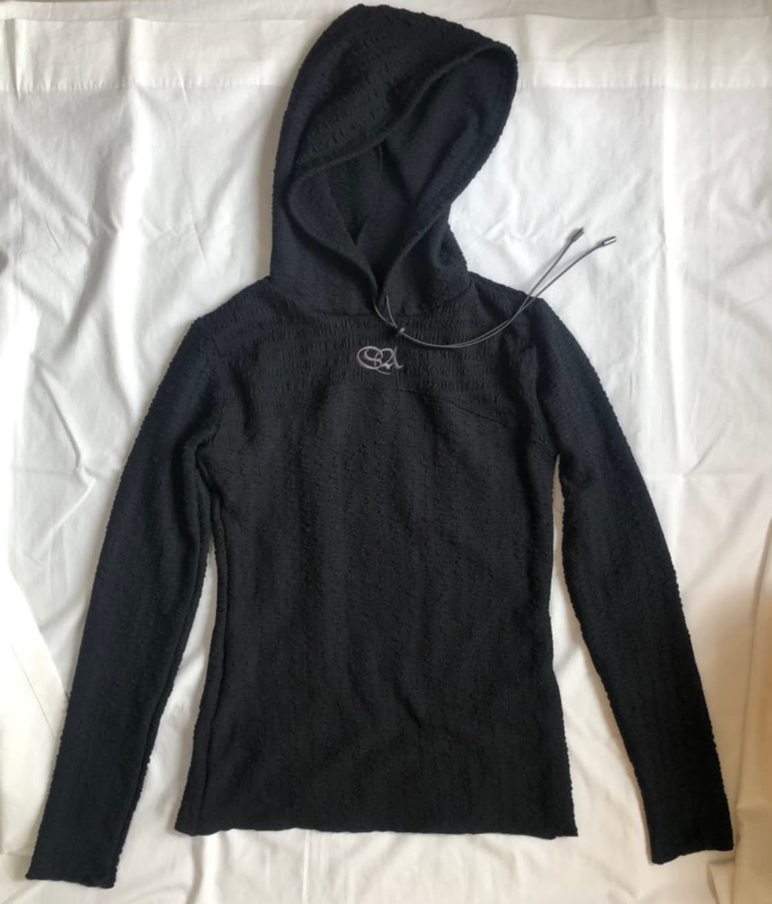 스컬프터 E-셔링 크링클 후디 긴팔티 블랙 S 상품이미지1