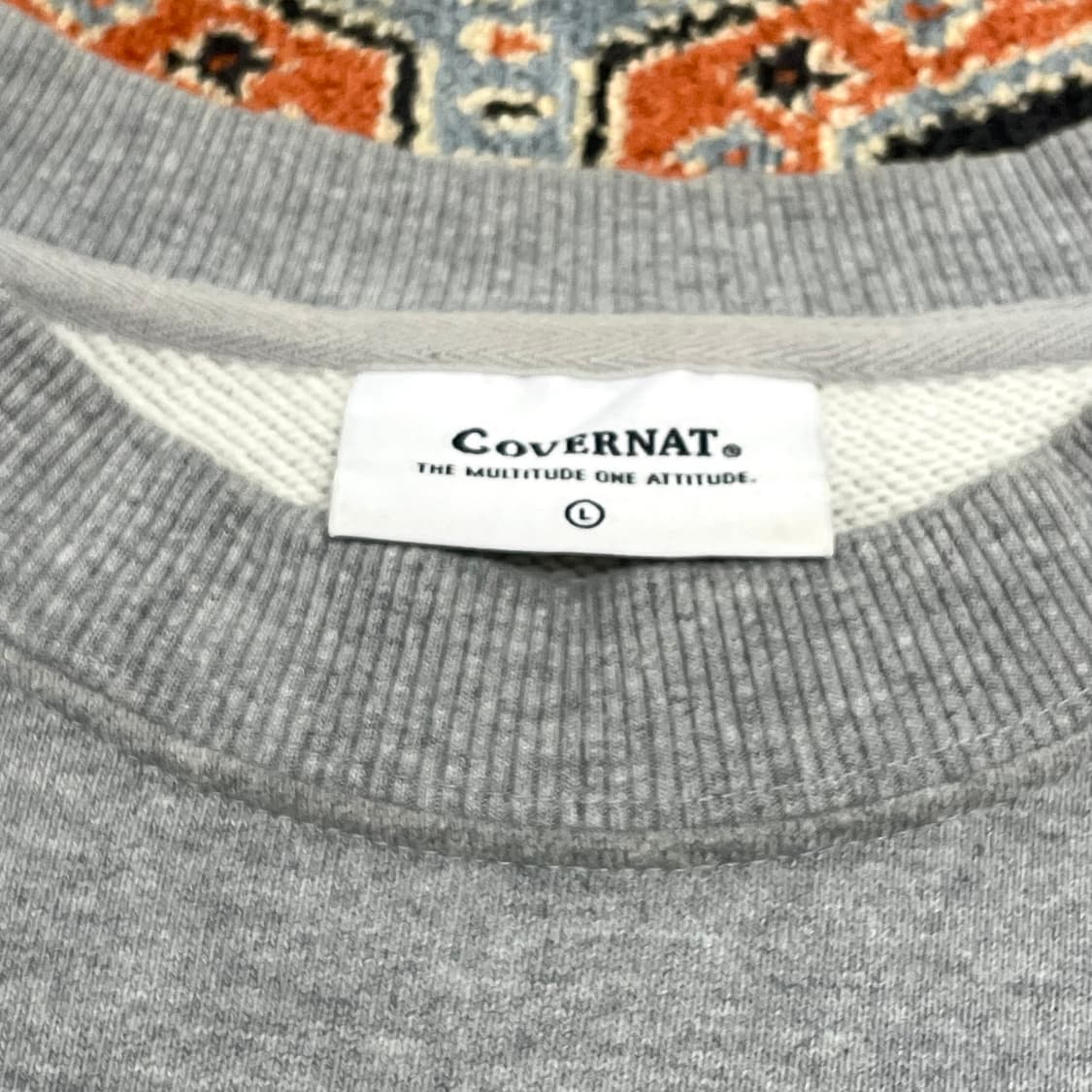 커버낫 시그니처로고 그레이 맨투맨 남성L 상품이미지3
