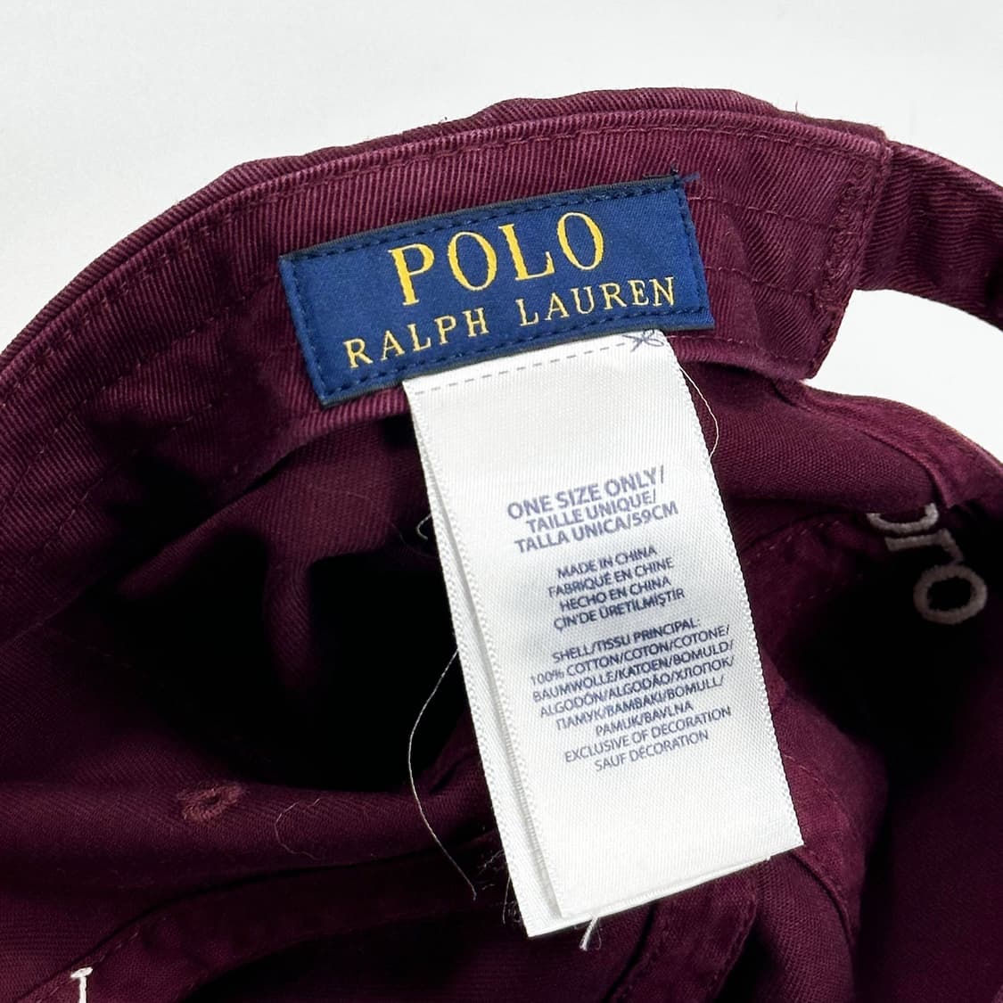 폴로 랄프로렌 클래식 베이직 볼캡 버건디 상품이미지5