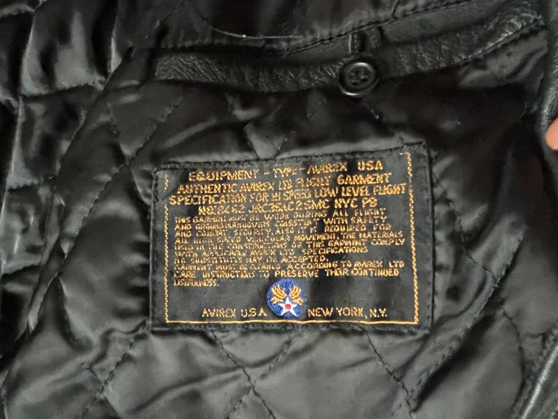 90‘s아비렉스 트랙필드 레더 바시티 자켓  상품이미지9