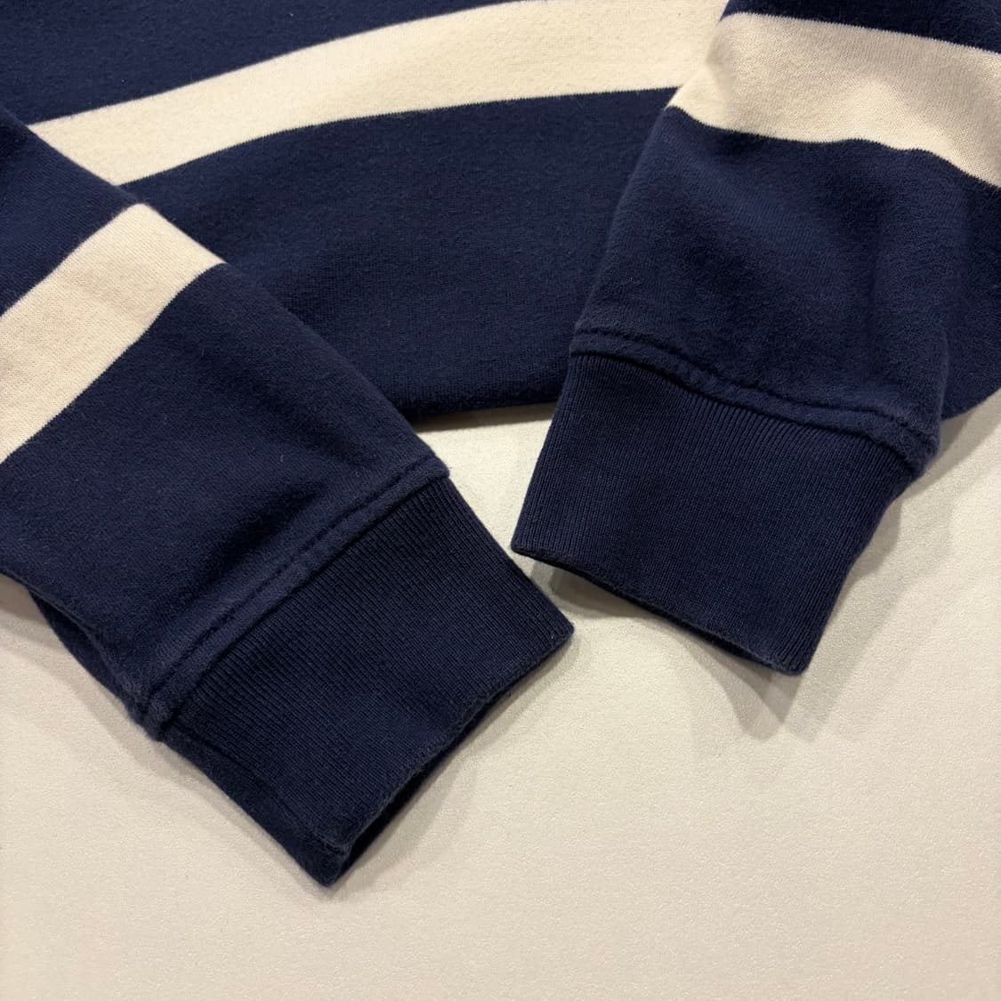 [M] 폴로 랄프로렌 큐알 신형 스트라이프 럭비티 네이비 B757 상품이미지8