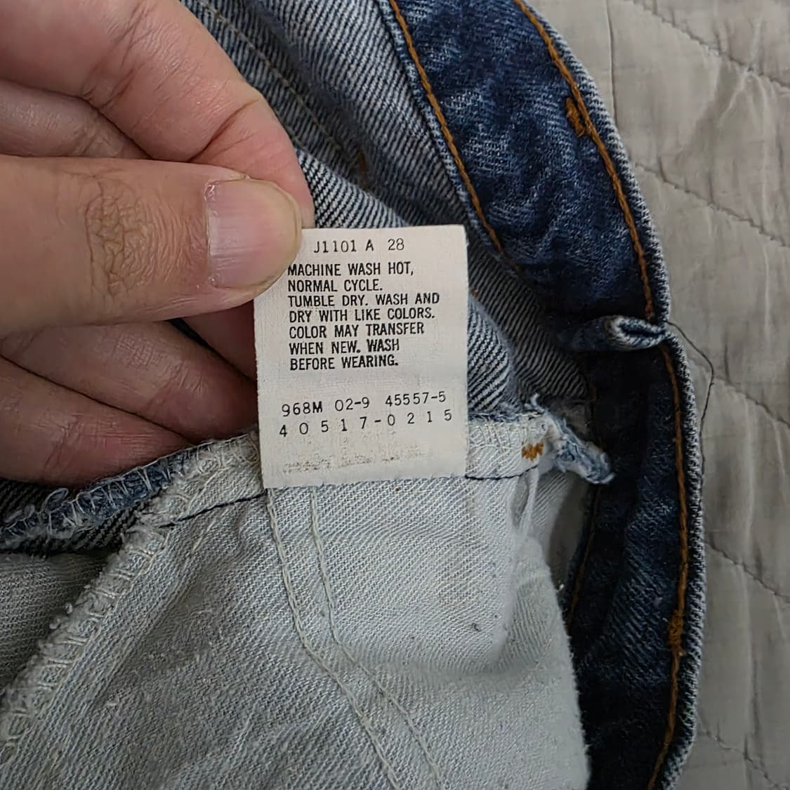 [38X32] 80s 리바이스 517 부츠컷 데님 인디고3 컷팅 오렌지탭 상품이미지9