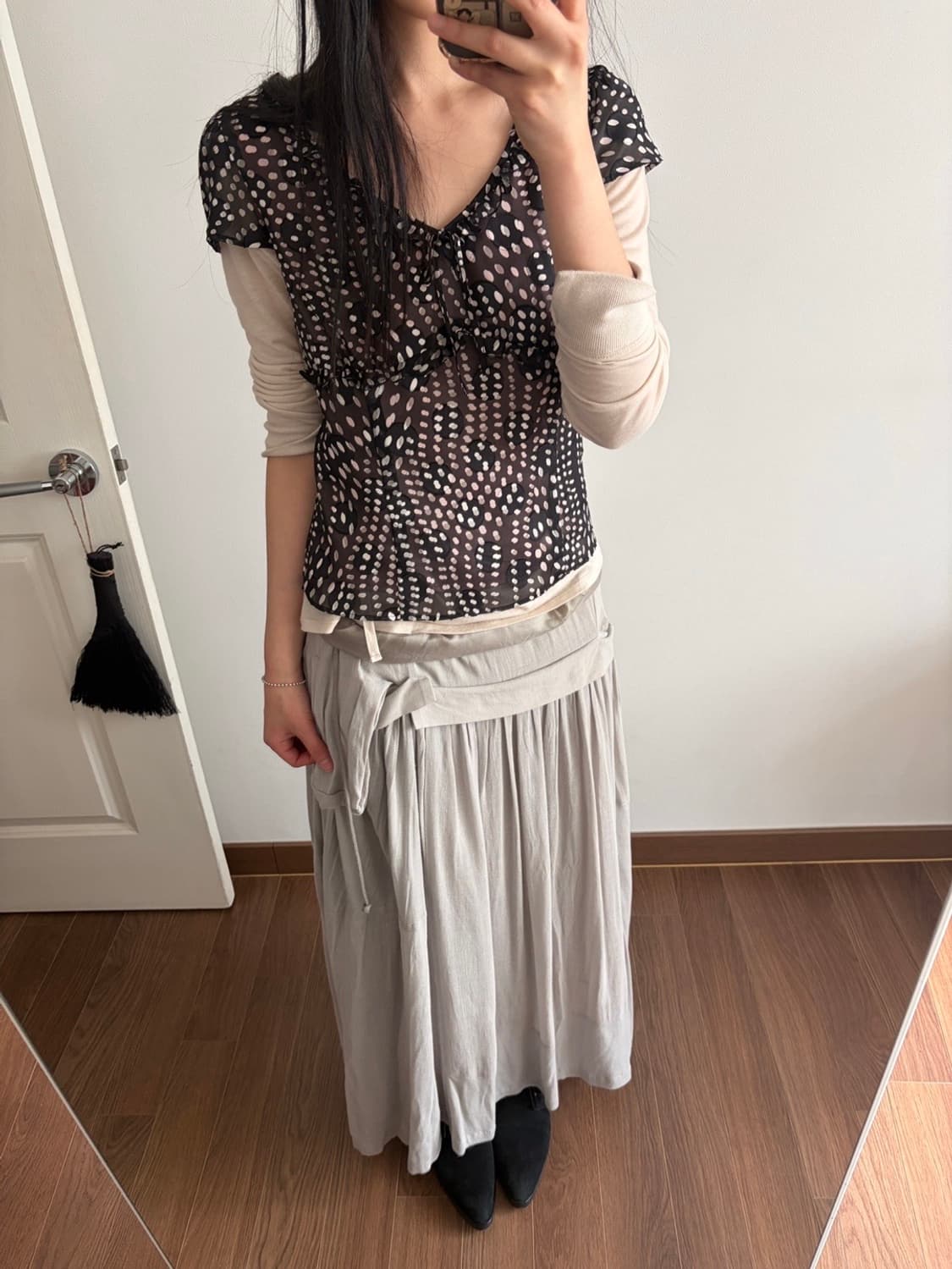 dot patterned blouse 상품이미지4