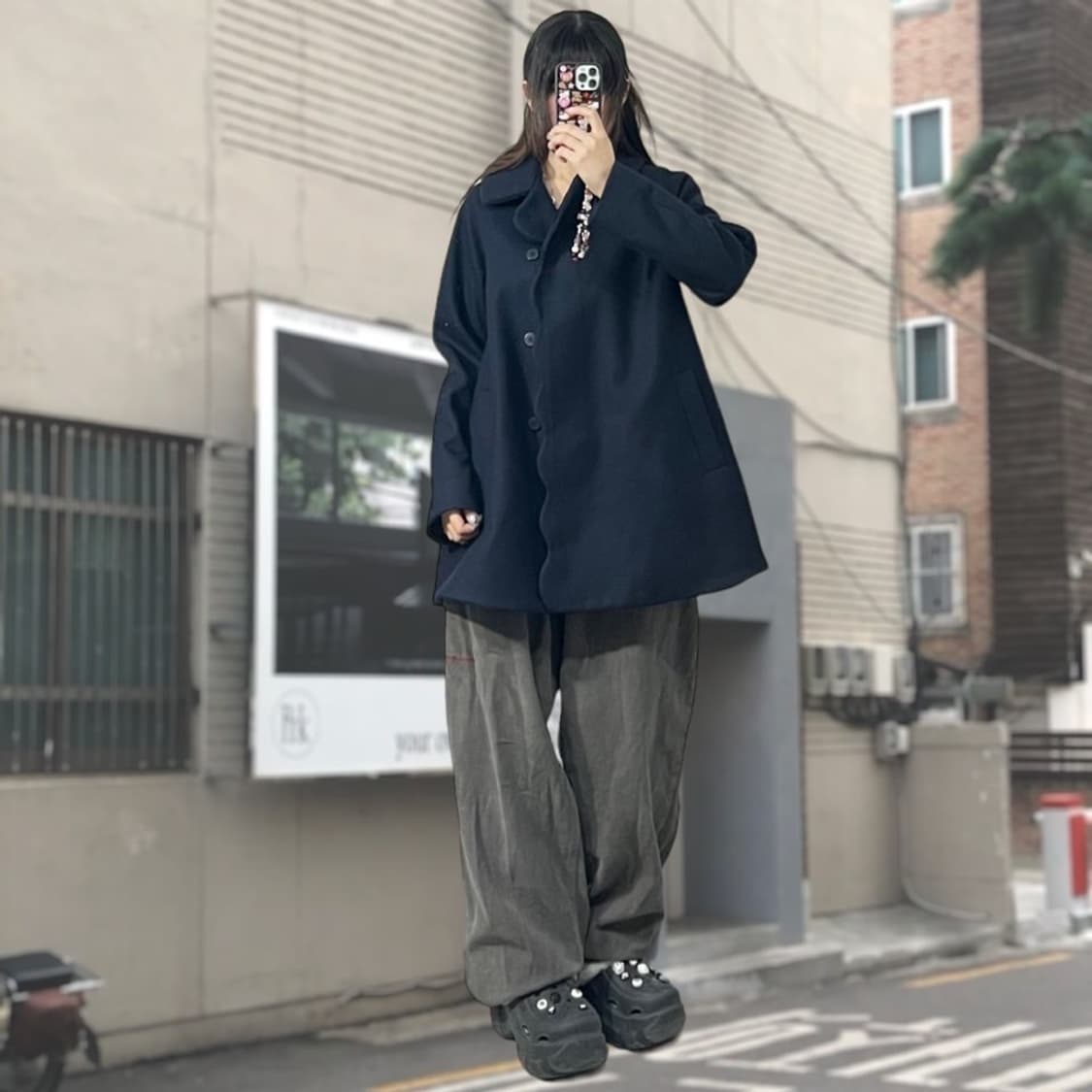 코스 웨이브 울 코트 상품이미지1