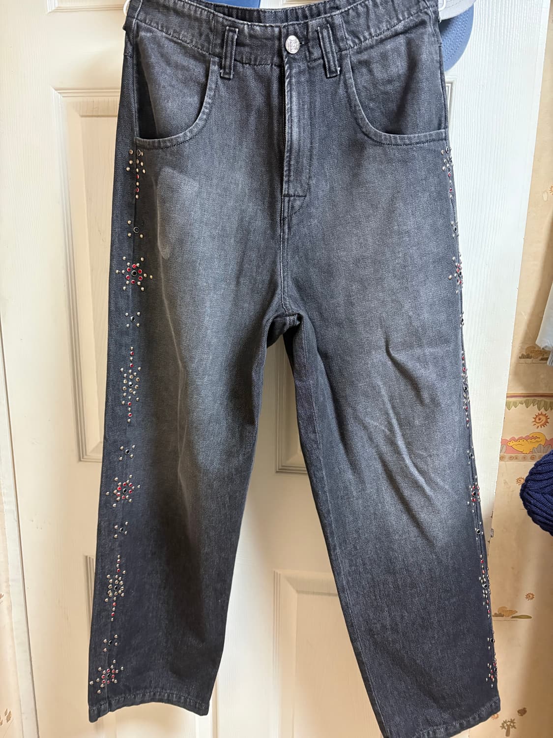 블루마블 스터드 배기 팬츠 상품이미지2