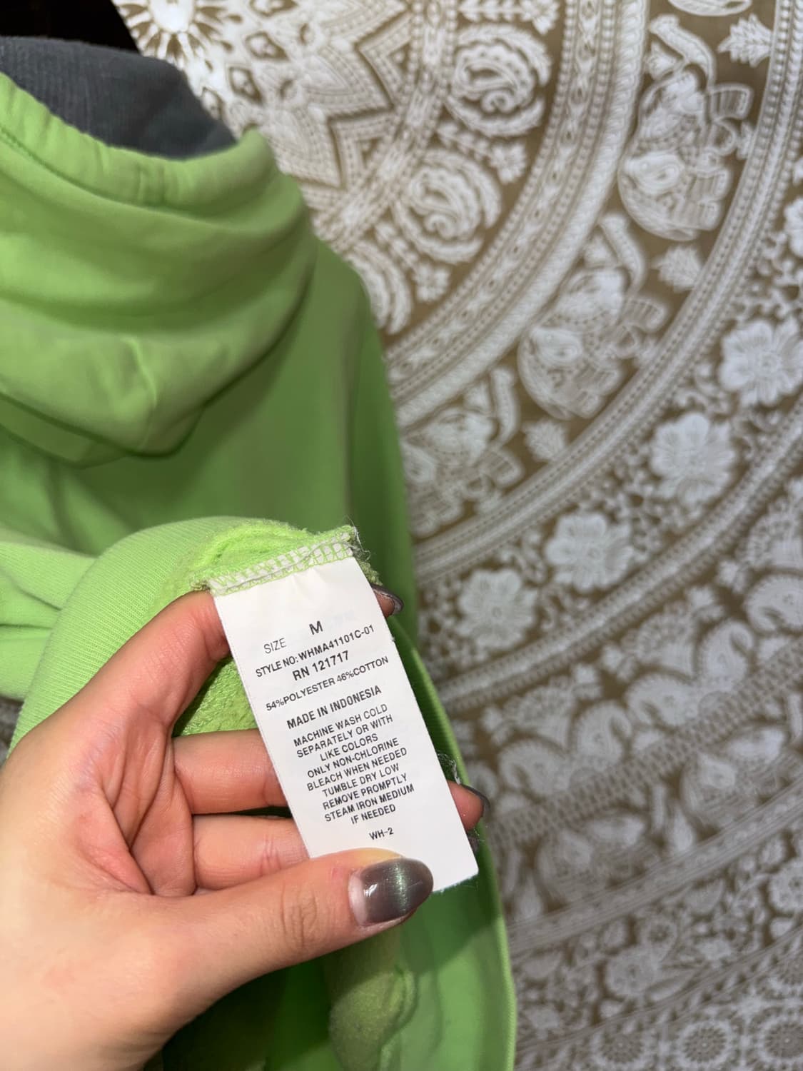 후아유 연두 여성 자수 후드집업  상품이미지7