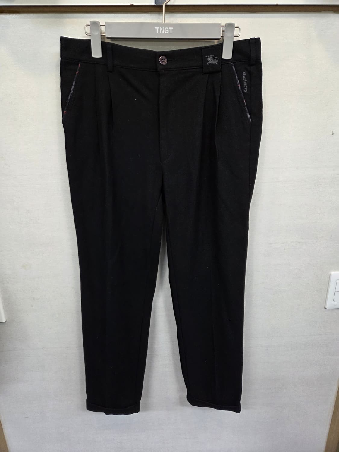 버버리 올드스쿨 투턱 모직 카브라팬츠 대략 30 31 상품이미지1