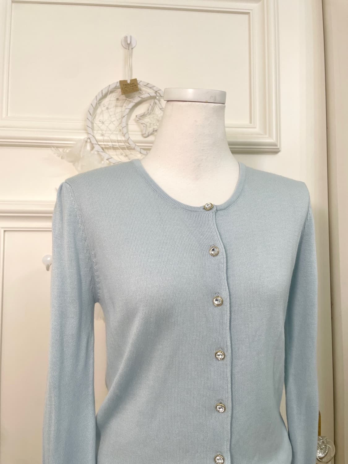 indiblue cubic button puff sleeve cardig 상품이미지6