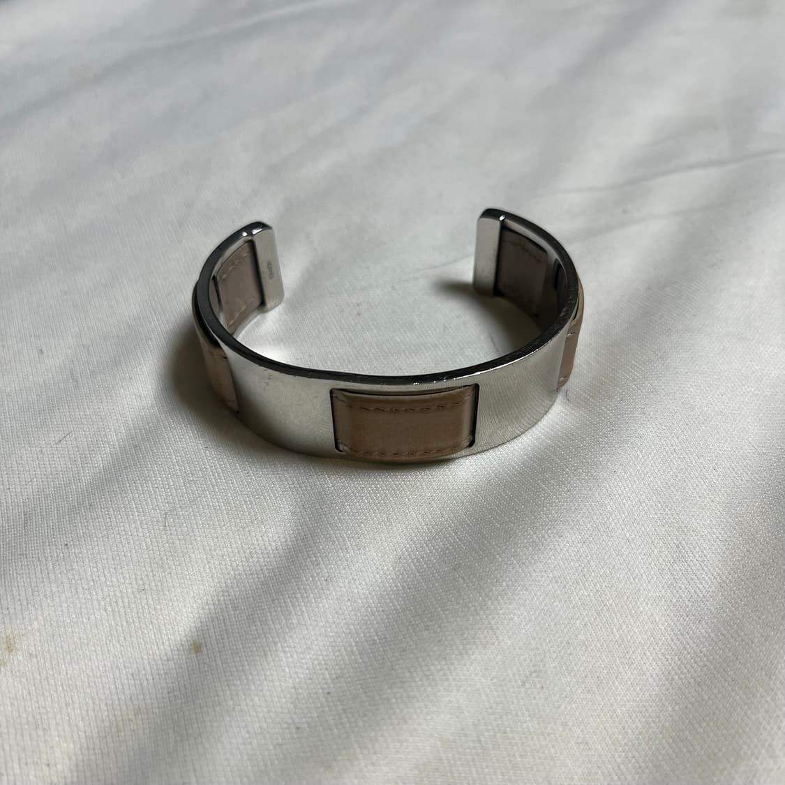 에르메스 by 마틴 마르지엘라 크롬 플레이트 레더 커프 뱅글 상품이미지9