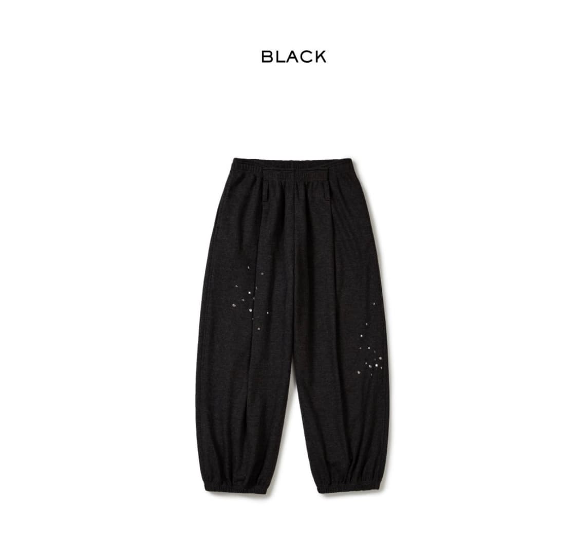 엘씨디씨 티엠 SPARKLE WAFFLE PANTS (BLACK) 상품이미지2