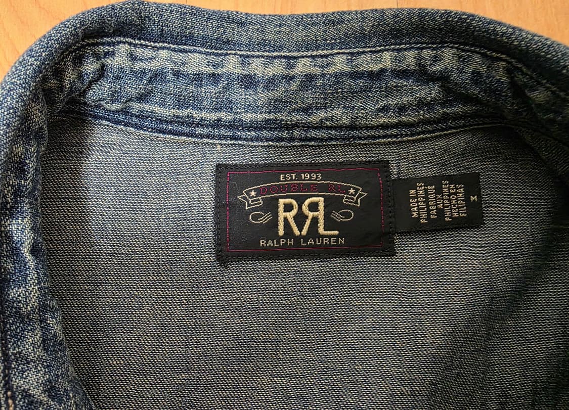 RRL 더블알엘 데님 웨스턴 셔츠 다크워시 M사이즈 상품이미지3